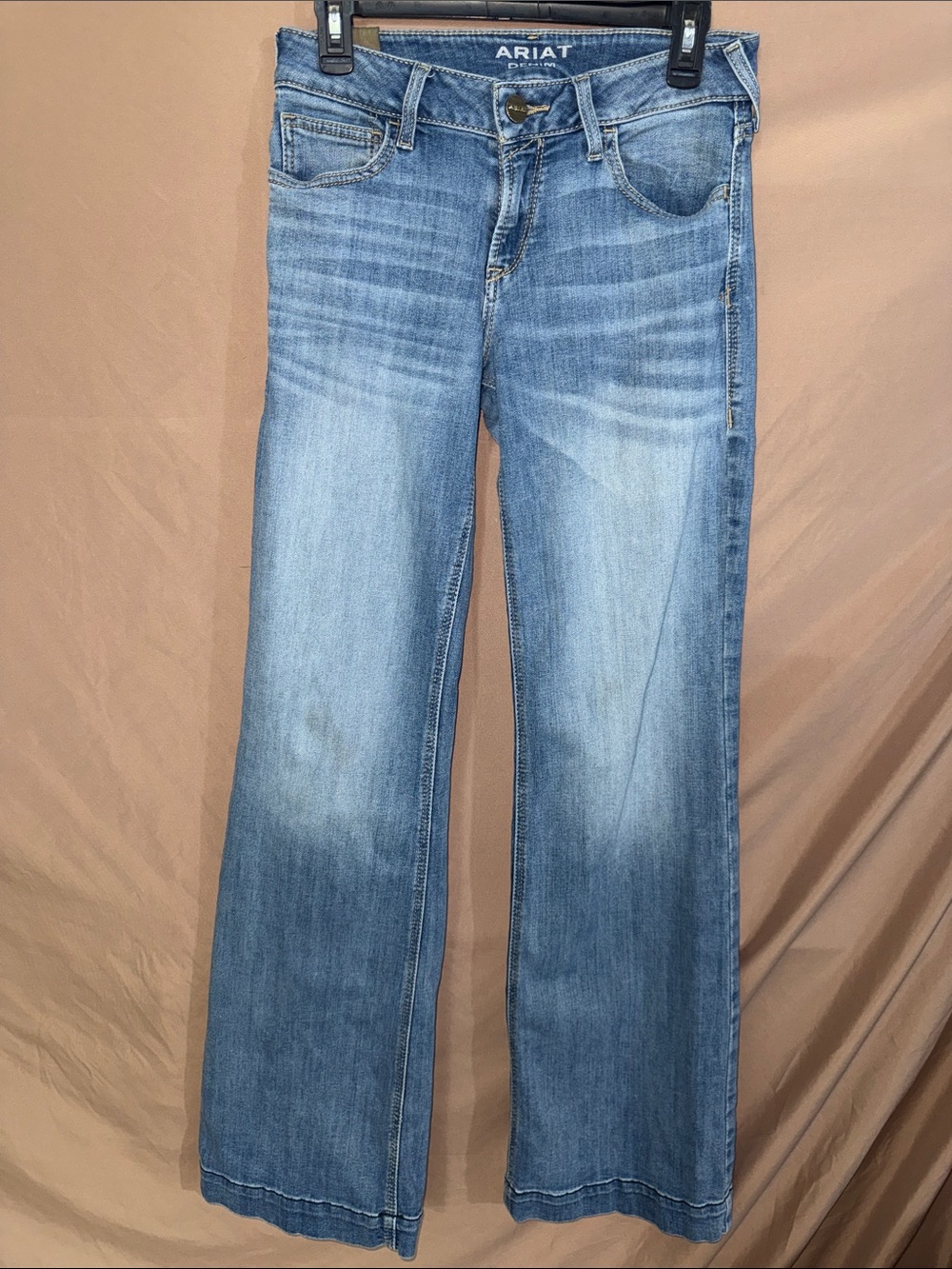 Ariat Women's Light Wash Wide Leg 29L Trousers